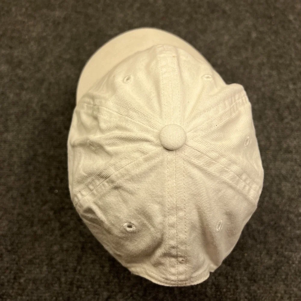 Adidas White Trefoil Logo Cap Youth Adjustable White Aeroready Athletic Hat